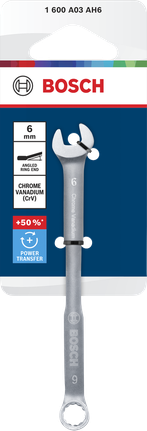 Cờ lê kết hợp Bosch 6 mm bằng thép crom vanadi.